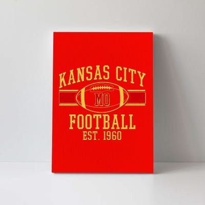 Kansas City MO Football Est 1960 Canvas