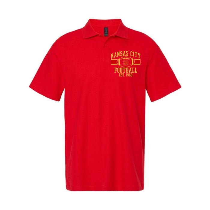 Kansas City MO Football Est 1960 Softstyle Adult Sport Polo