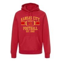 Kansas City MO Football Est 1960 Premium Hoodie