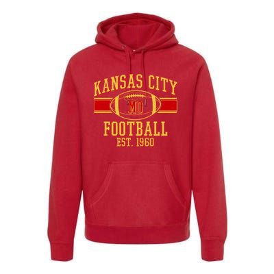 Kansas City MO Football Est 1960 Premium Hoodie