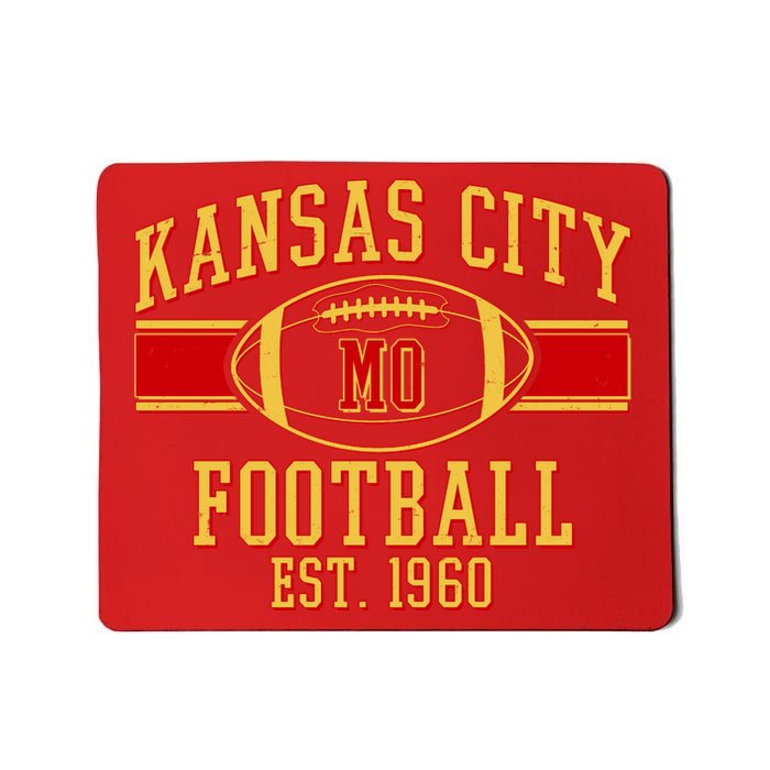 Kansas City MO Football Est 1960 Mousepad