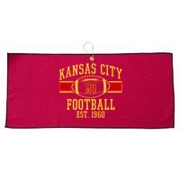 Kansas City MO Football Est 1960 Large Microfiber Waffle Golf Towel