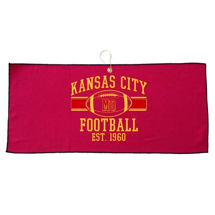 Kansas City MO Football Est 1960 Large Microfiber Waffle Golf Towel