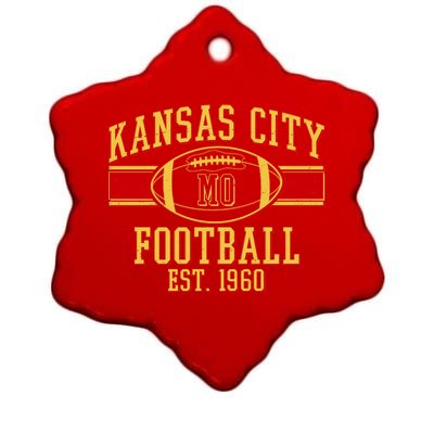 Kansas City MO Football Est 1960 Ceramic Star Ornament