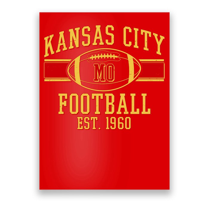 Kansas City MO Football Est 1960 Poster