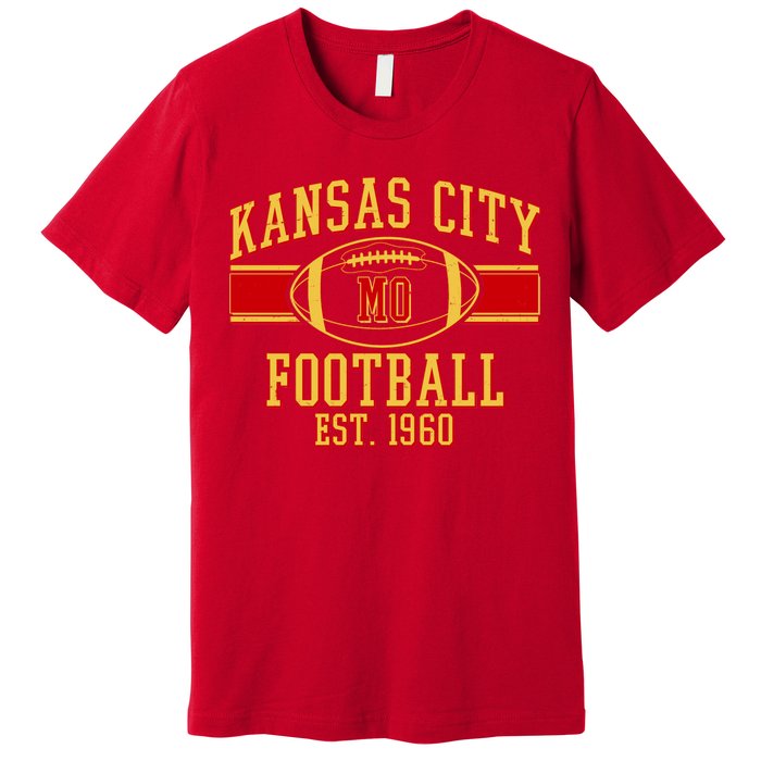 Kansas City MO Football Est 1960 Premium T-Shirt