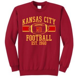 Kansas City MO Football Est 1960 Tall Sweatshirt