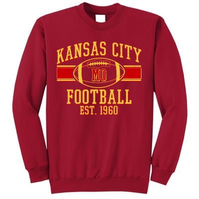 Kansas City MO Football Est 1960 Tall Sweatshirt