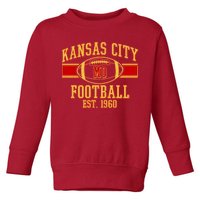 Kansas City MO Football Est 1960 Toddler Sweatshirt