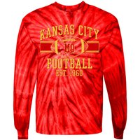 Kansas City MO Football Est 1960 Tie-Dye Long Sleeve Shirt