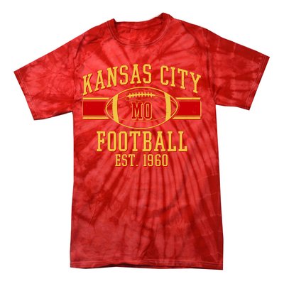 Kansas City MO Football Est 1960 Tie-Dye T-Shirt