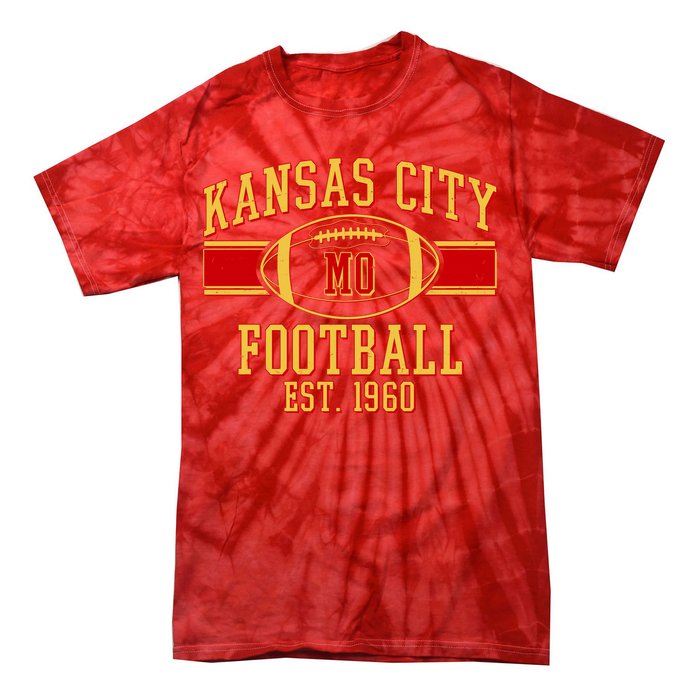 Kansas City MO Football Est 1960 Tie-Dye T-Shirt