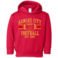 Kansas City MO Football Est 1960 Toddler Hoodie