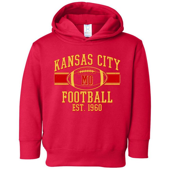 Kansas City MO Football Est 1960 Toddler Hoodie