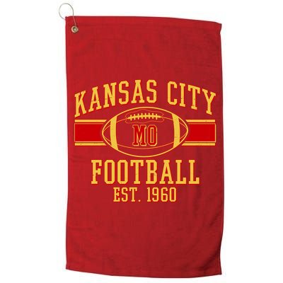 Kansas City MO Football Est 1960 Platinum Collection Golf Towel