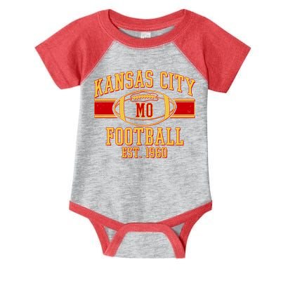 Kansas City MO Football Est 1960 Infant Baby Jersey Bodysuit