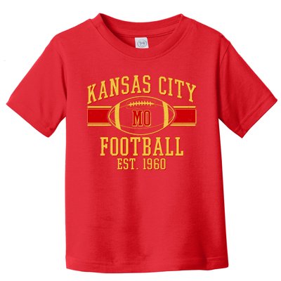 Kansas City MO Football Est 1960 Toddler T-Shirt