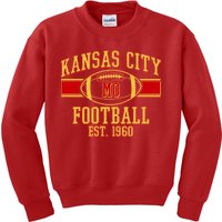 Kansas City MO Football Est 1960 Kids Sweatshirt