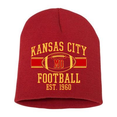 Kansas City MO Football Est 1960 Short Acrylic Beanie