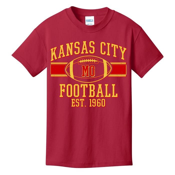 Kansas City MO Football Est 1960 Kids T-Shirt