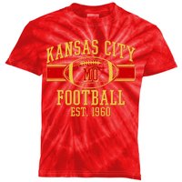 Kansas City MO Football Est 1960 Kids Tie-Dye T-Shirt