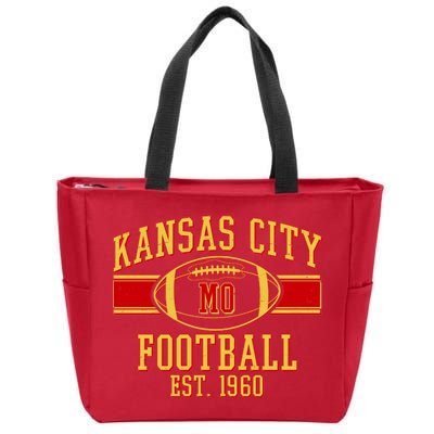 Kansas City MO Football Est 1960 Zip Tote Bag