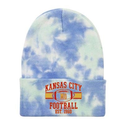 Kansas City MO Football Est 1960 Tie Dye 12in Knit Beanie