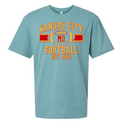 Kansas City MO Football Est 1960 Sueded Cloud Jersey T-Shirt