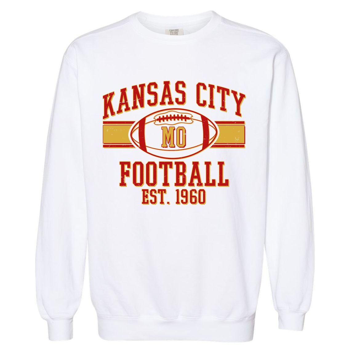 Kansas City MO Football Est 1960 Garment-Dyed Sweatshirt