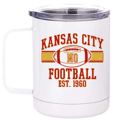 Kansas City MO Football Est 1960 12 oz Stainless Steel Tumbler Cup