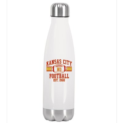 Kansas City MO Football Est 1960 Stainless Steel Insulated Water Bottle