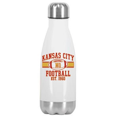 Kansas City MO Football Est 1960 Stainless Steel Insulated Water Bottle