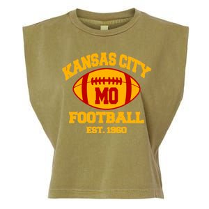 Kansas City MO KC Fooball Mahomes Fan Garment-Dyed Women's Muscle Tee