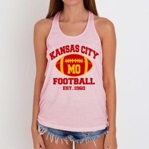 Kansas City MO KC Fooball Mahomes Fan Women's Knotted Racerback Tank