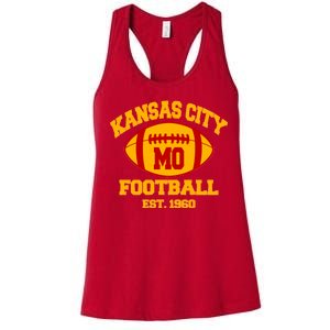 Kansas City MO KC Fooball Mahomes Fan Women's Racerback Tank