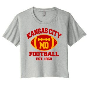 Kansas City MO KC Fooball Mahomes Fan Women's Crop Top Tee