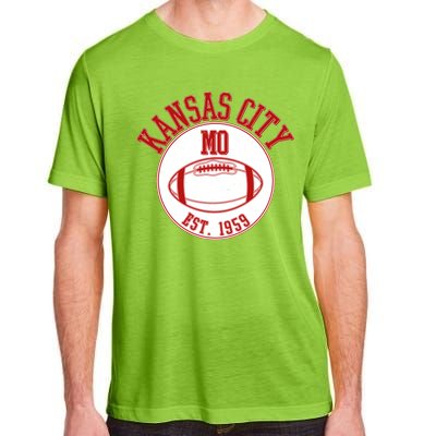 Kansas City MO KC Football EST 1959 Emblem Adult ChromaSoft Performance T-Shirt