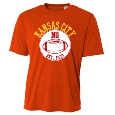 Kansas City MO KC Football EST 1959 Emblem Cooling Performance Crew T-Shirt