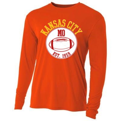 Kansas City MO KC Football EST 1959 Emblem Cooling Performance Long Sleeve Crew