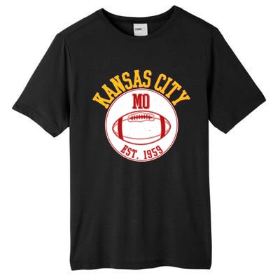 Kansas City MO KC Football EST 1959 Emblem Tall Fusion ChromaSoft Performance T-Shirt