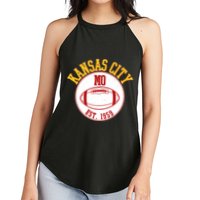 Kansas City MO KC Football EST 1959 Emblem Women's Perfect Tri Rocker Tank