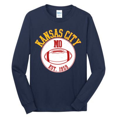 Kansas City MO KC Football EST 1959 Emblem Tall Long Sleeve T-Shirt