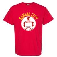 Kansas City MO KC Football EST 1959 Emblem Garment-Dyed Heavyweight T-Shirt