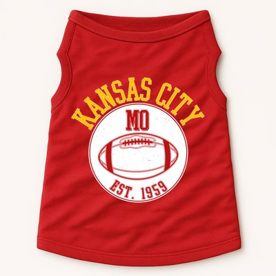Kansas City MO KC Football EST 1959 Emblem Doggie Tank