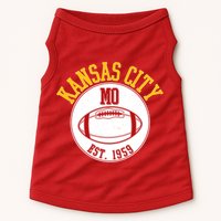 Kansas City MO KC Football EST 1959 Emblem Doggie Tank