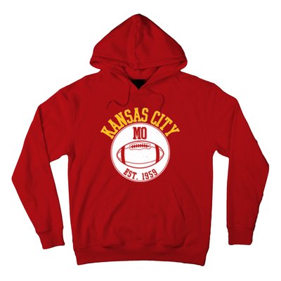 Kansas City MO KC Football EST 1959 Emblem Hoodie