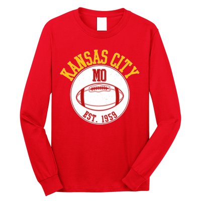 Kansas City MO KC Football EST 1959 Emblem Long Sleeve Shirt