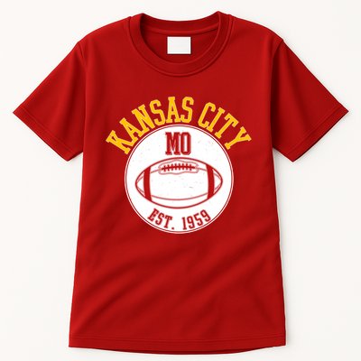 Kansas City MO KC Football EST 1959 Emblem Tall T-Shirt