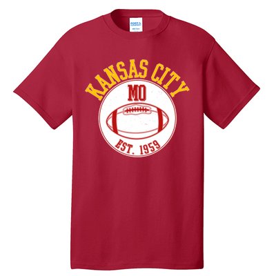 Kansas City MO KC Football EST 1959 Emblem Tall T-Shirt