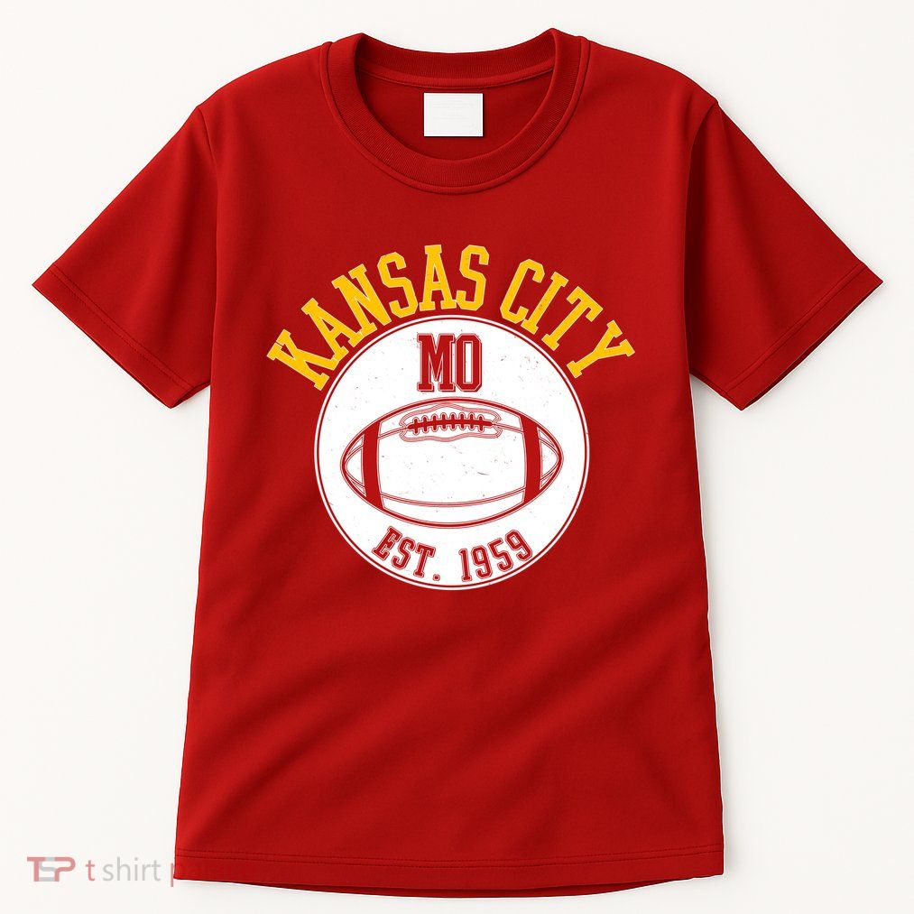 Kansas City MO KC Football EST 1959 Emblem Tall T-Shirt